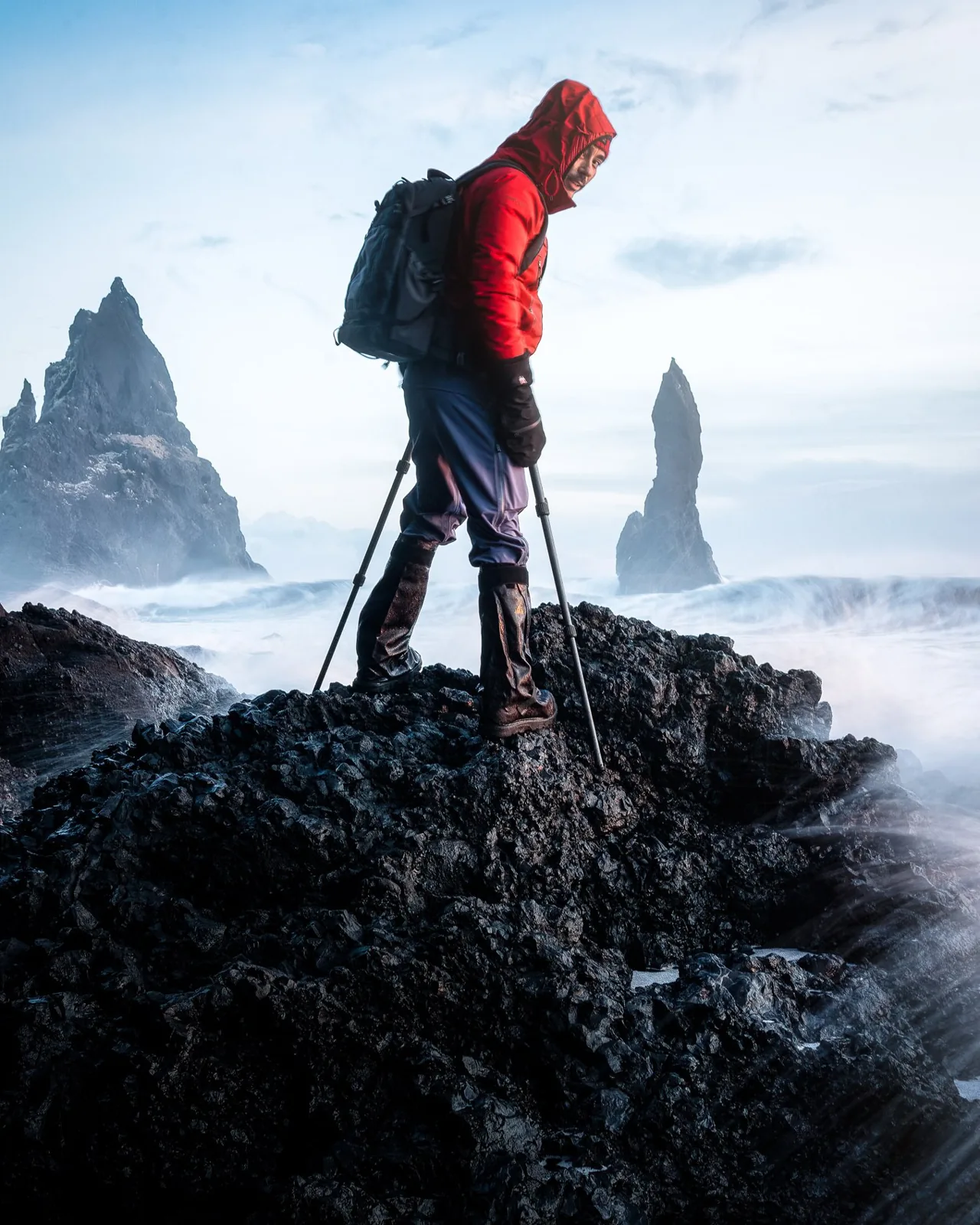 Raffaele photographing the Icelandic coast